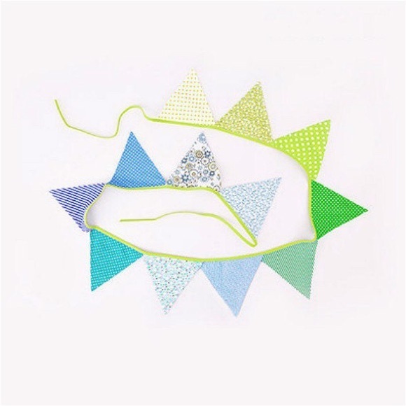 12 Pieces of Cotton Fabrics Party Decor Banner with 3 Colors to Pick - Picture 5 of 10
